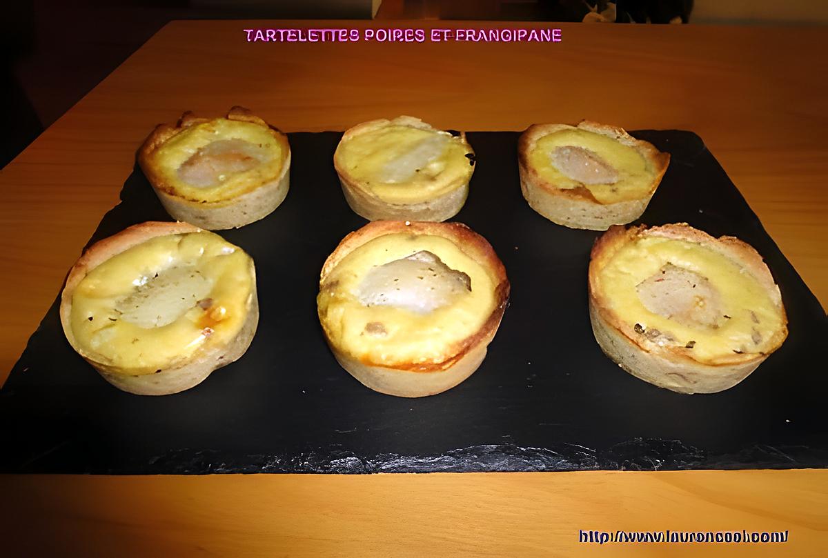 recette TARTELETTES POIRES ET FRANGIPANE