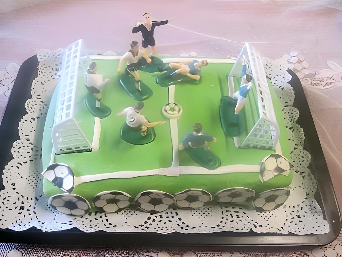 recette Gâteau anniversaire foot.