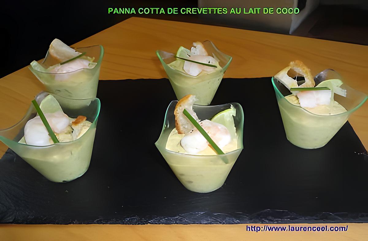 recette PANNA COTTA DE CREVETTES AU LAIT DE COCO