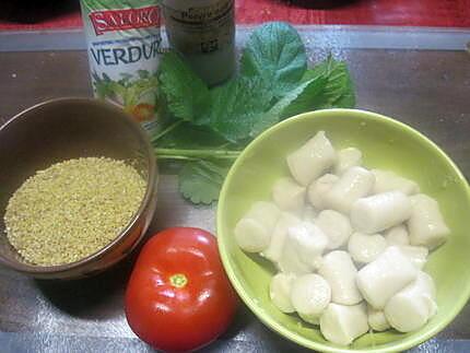 recette Boulgour aux quenelles de brochet menthe citronnée.