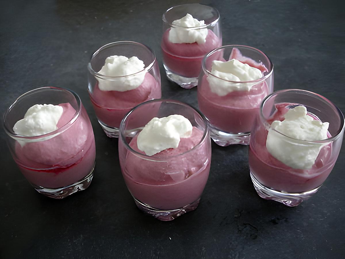 recette VERRINES DE MOUSSE DE BETTERAVE AU CHEVRE