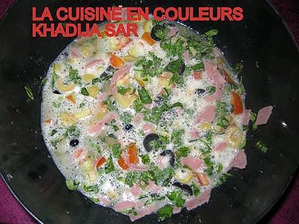 recette Omelette au four (jambon et légumes)