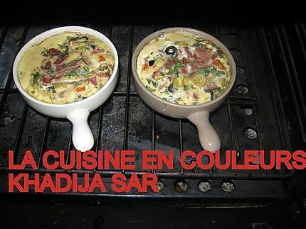 recette Omelette au four (jambon et légumes)