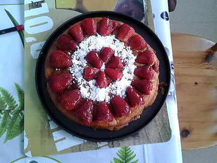 recette Gâteau bananes fraises facile