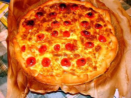 recette quiche moutarde camenbert et tomates cerise