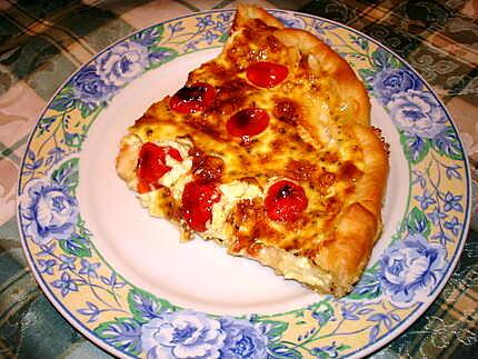 recette quiche moutarde camenbert et tomates cerise