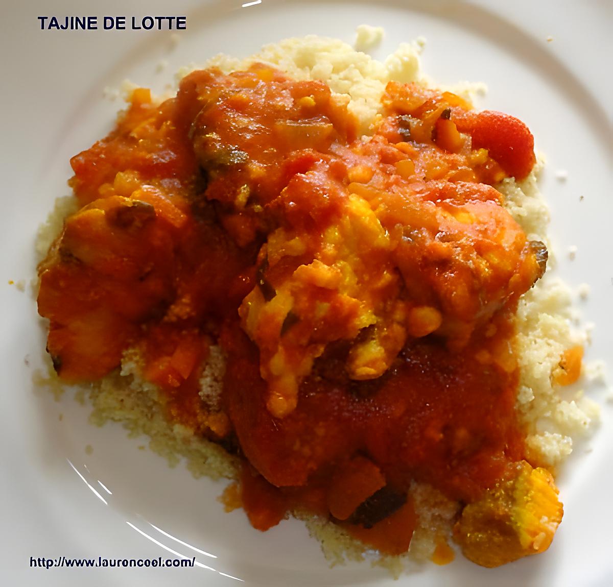 recette TAJINE DE LOTTE