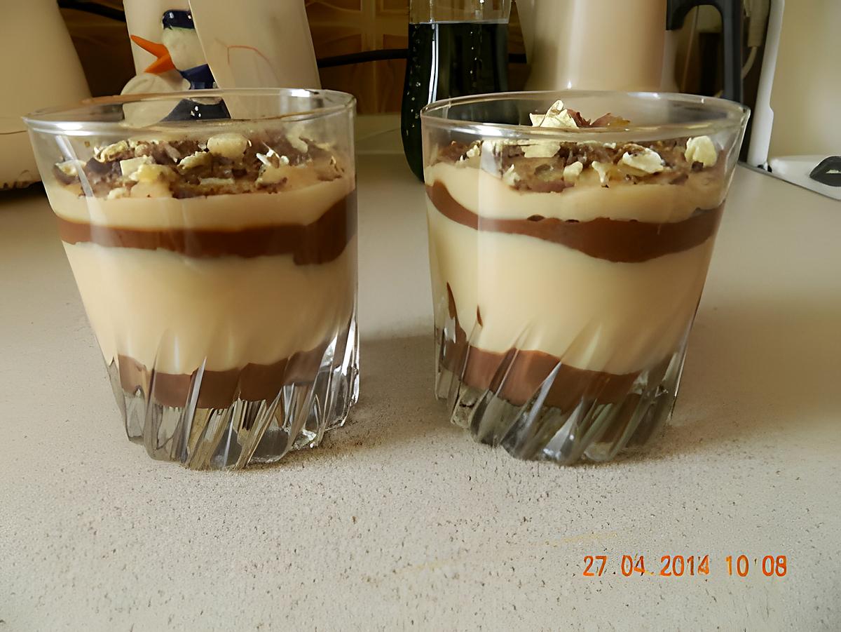 recette Crème dessert chocolat blanc et noir