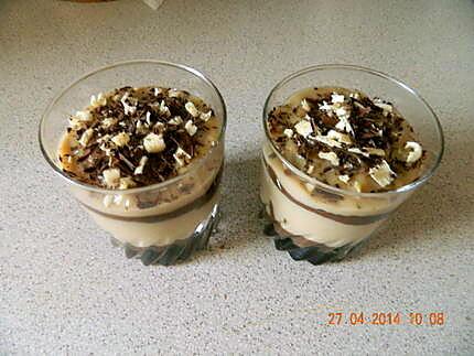 recette Crème dessert chocolat blanc et noir