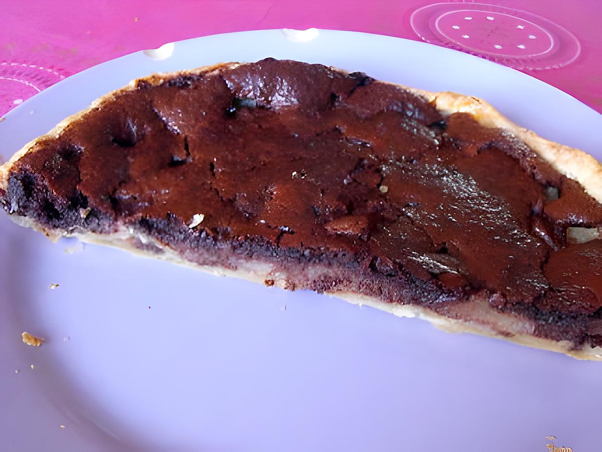 recette TARTE POIRES CHOCOLAT