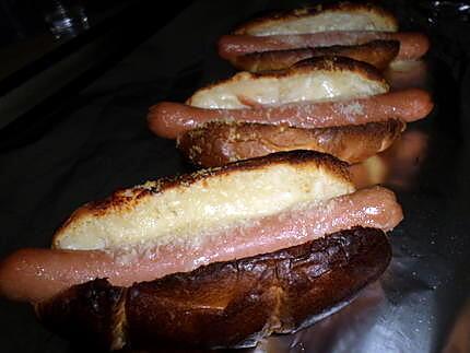 recette Petit pains fourrés au knackis