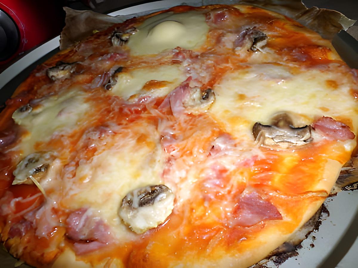 recette Pizza au jambon fromage