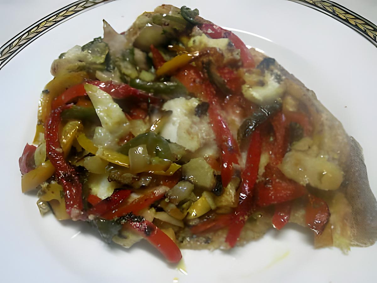 recette Trio de poivrons.cabillaud sur une pâte feuilletée