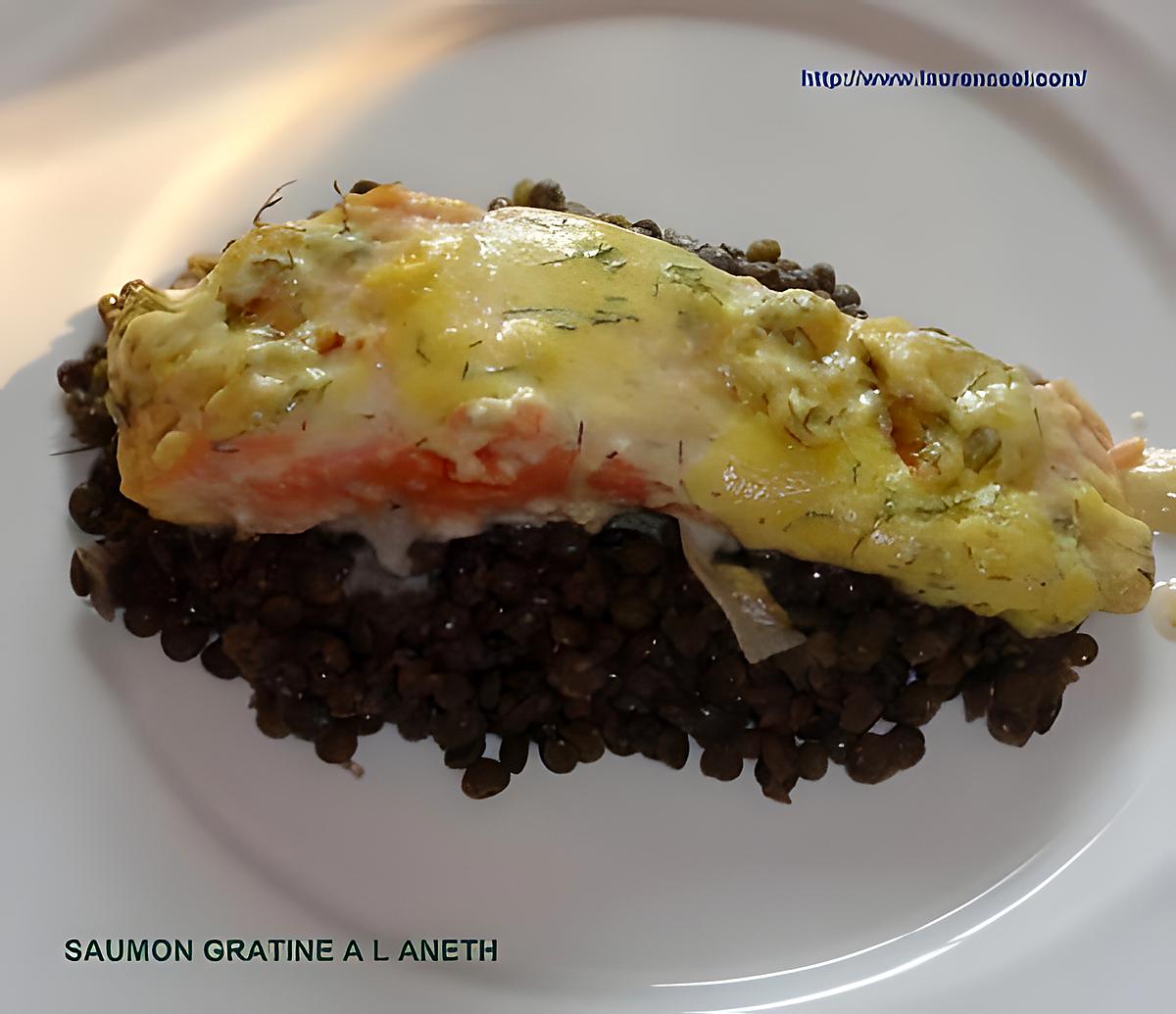 recette SAUMON GRATINE A L ANETH