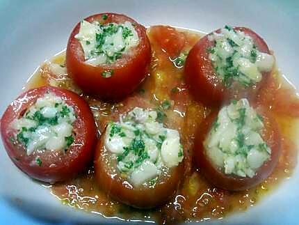 recette Tomates farcies au poisson. four.