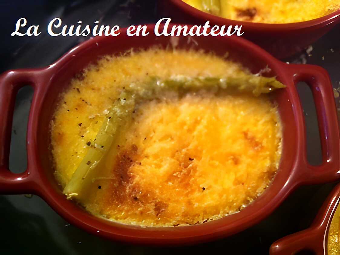 Crème brûlée d'asperge et parmesan