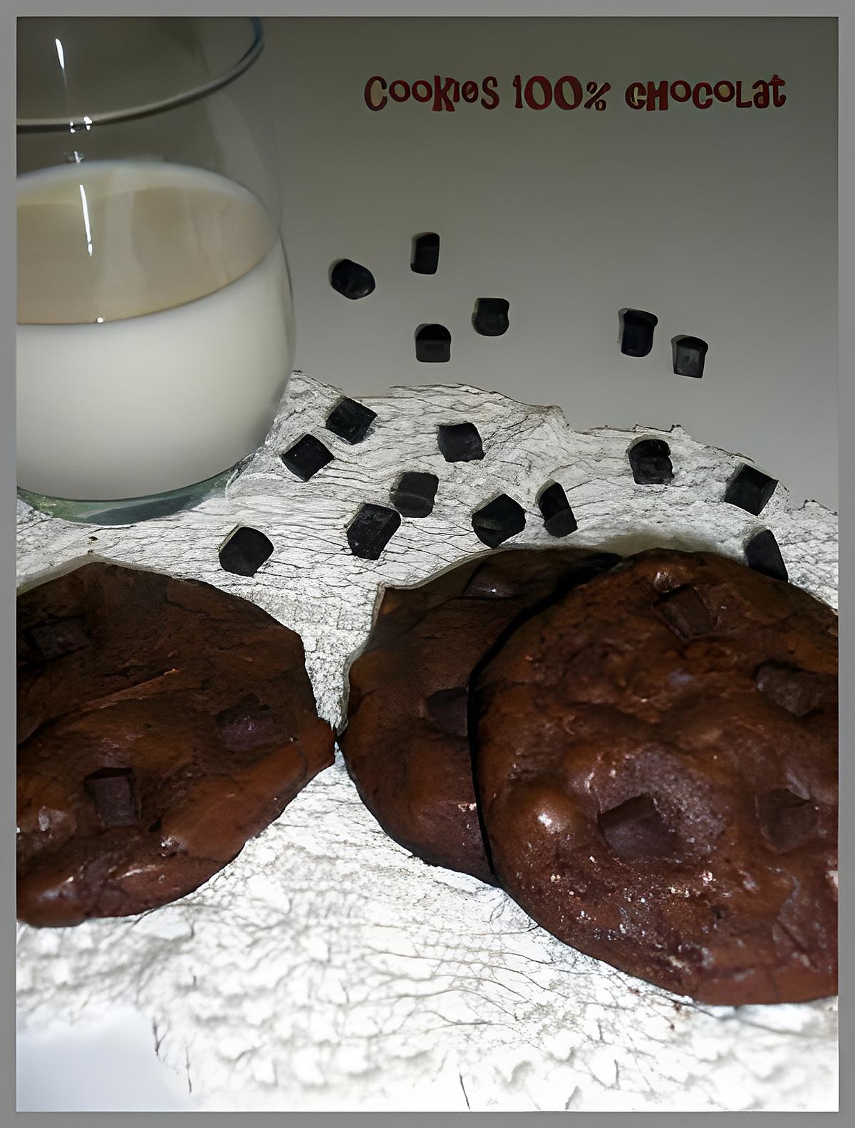 recette COOKIES 100% CHOCOLAT