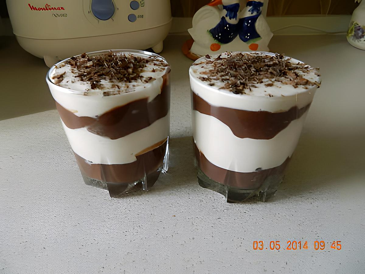 recette Verrine de danette choco et mousse de banane