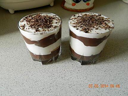 recette Verrine de danette choco et mousse de banane