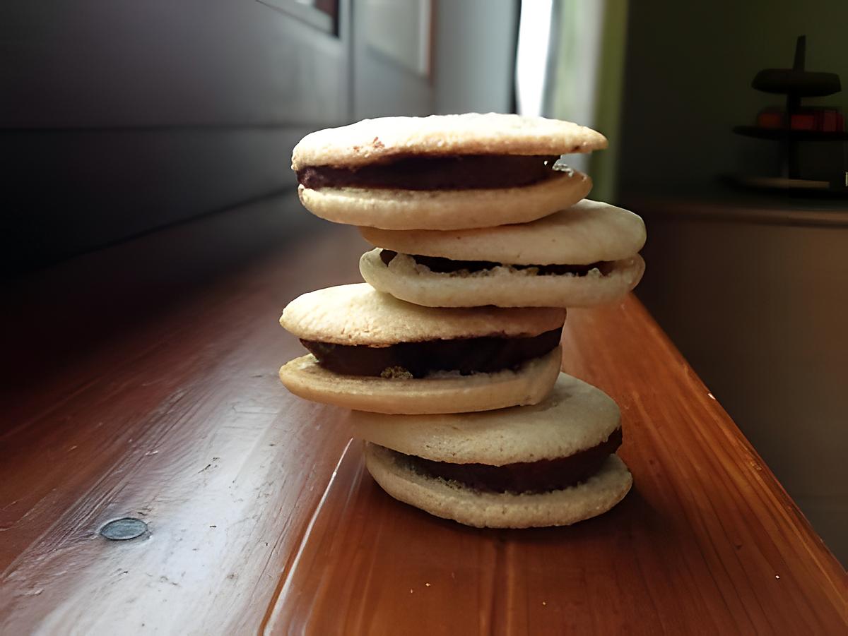 recette Macarons avec ganache au chocolat (mes premiers).