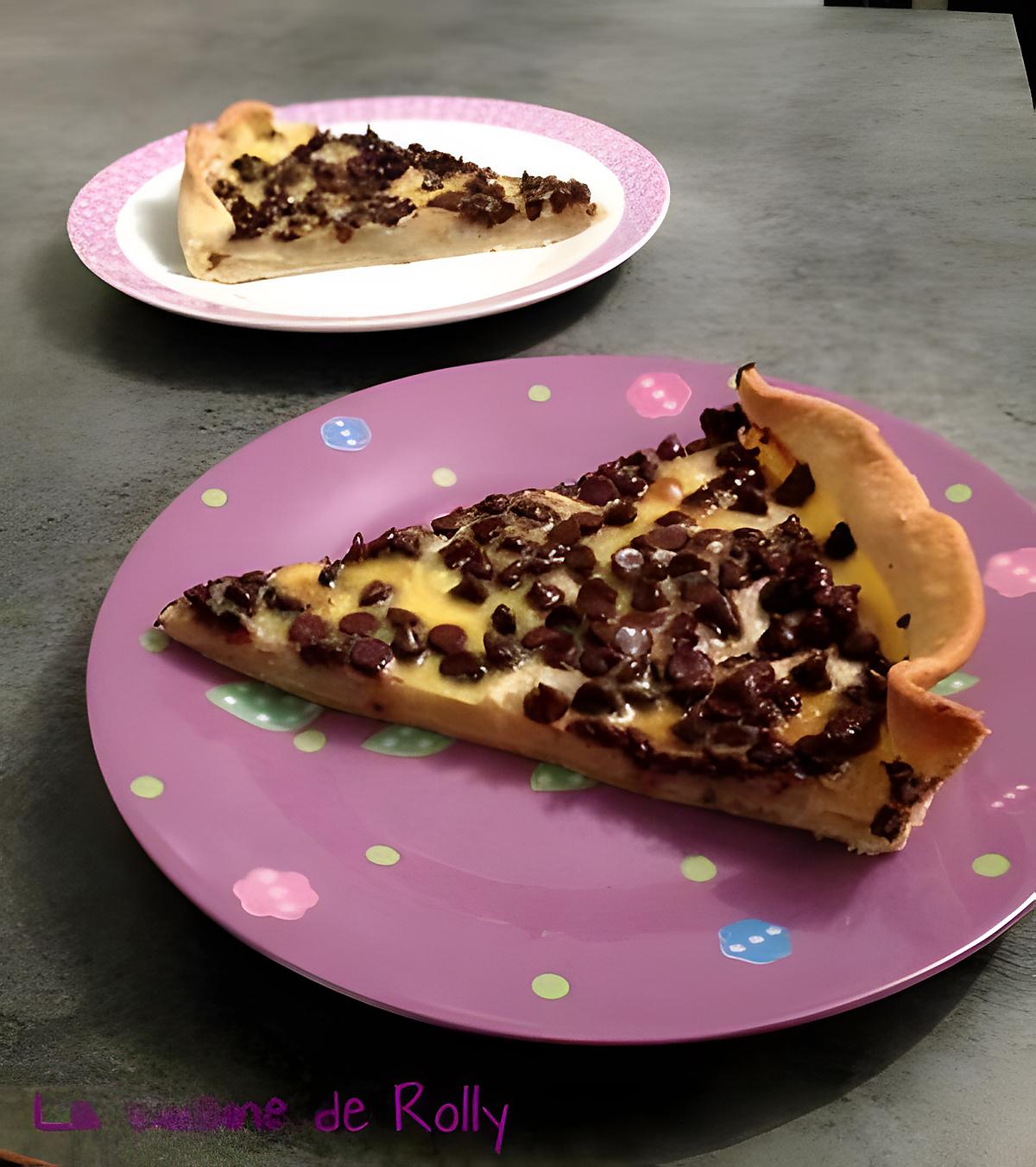 recette Tarte aux bananes et pépites de chocolat