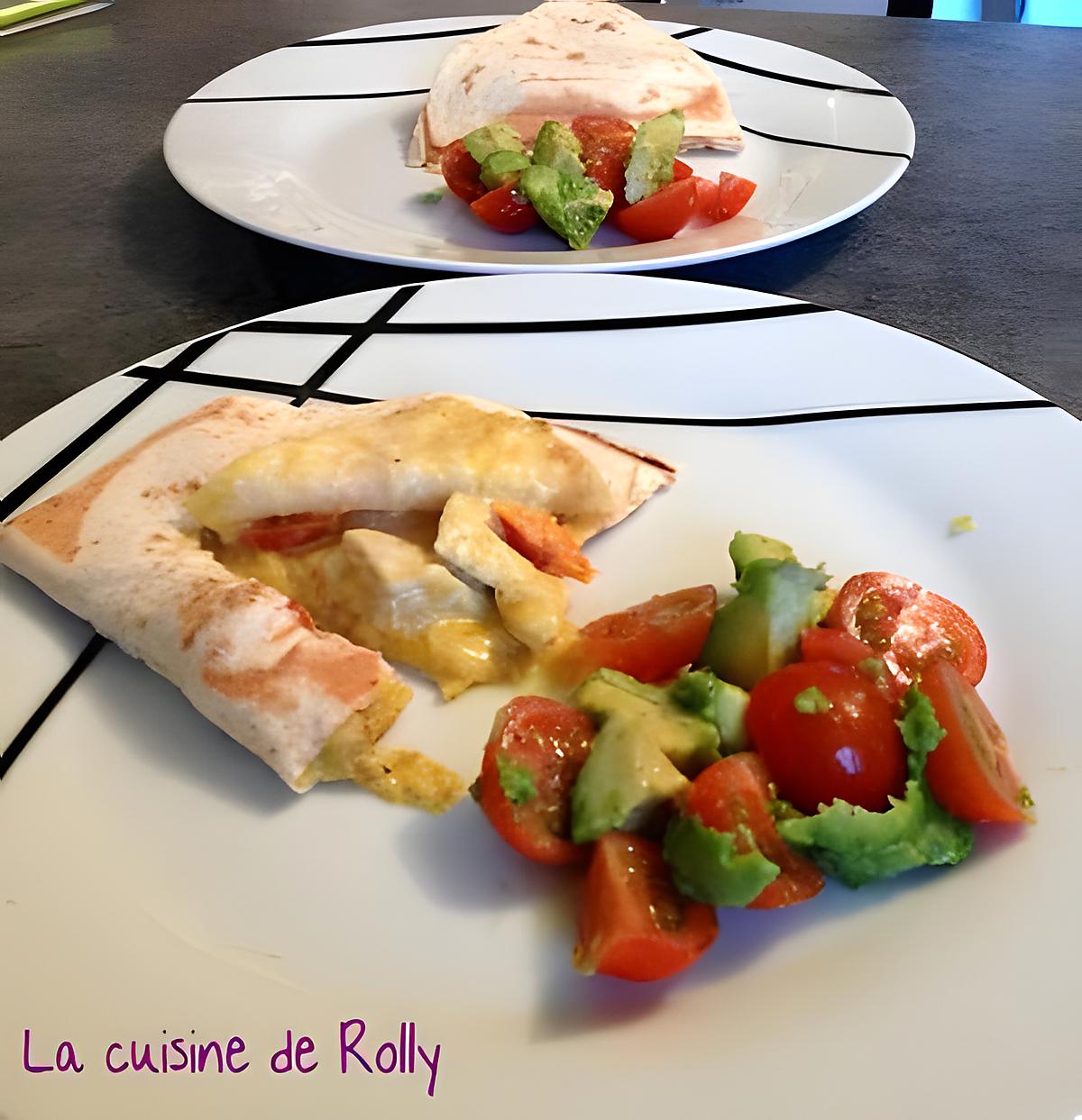 recette Quesadillas poulet curry