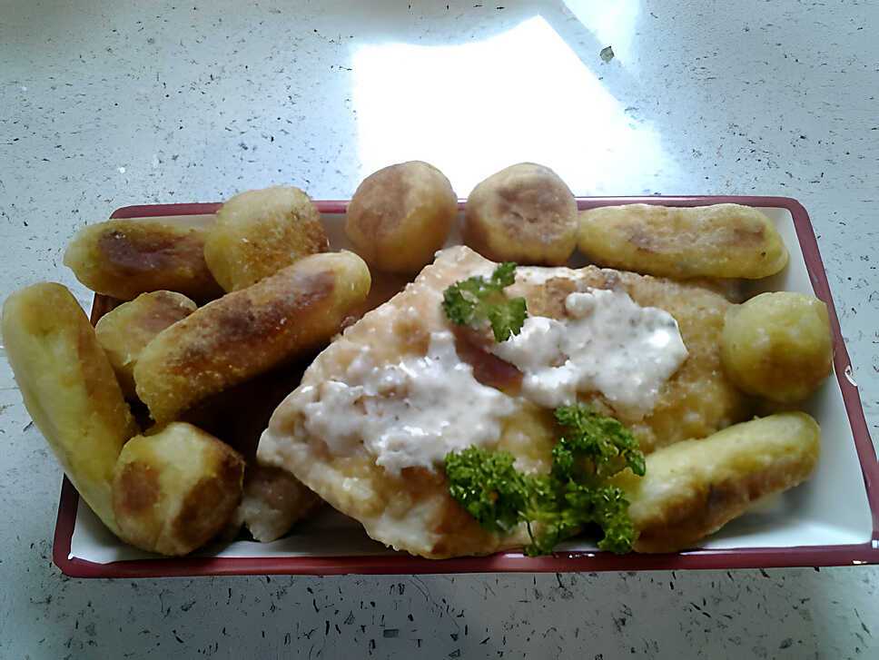 recette escalope de poulet panée avec croqquettes