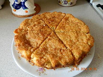 recette Gâteau moelleux aux pommes et croustillant noix de coco