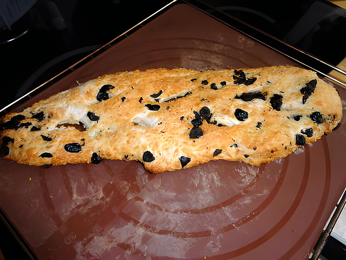 recette FOUGASSE AUX OLIVES emmental