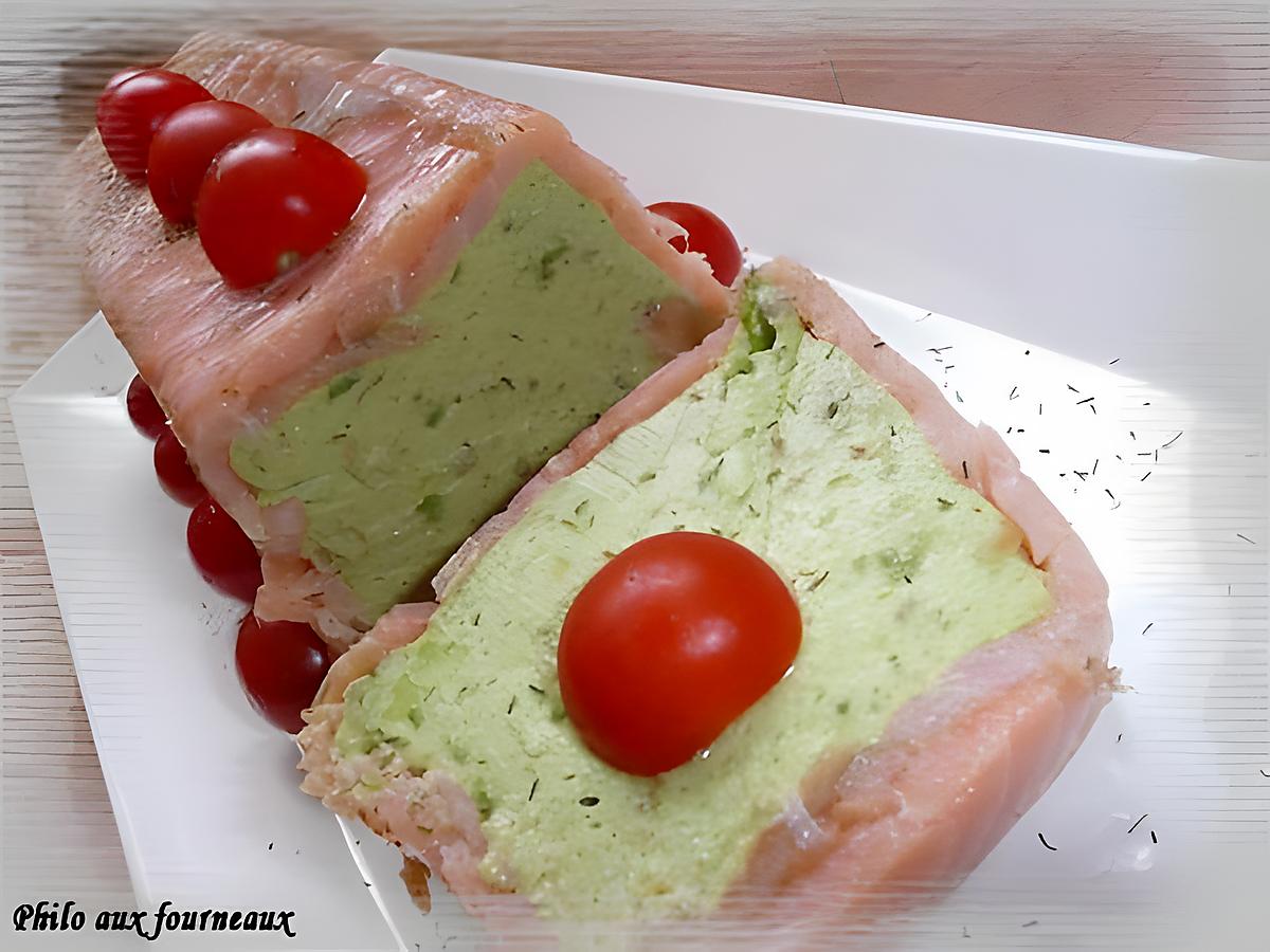 recette Terrine d'avocat au saumon fumé