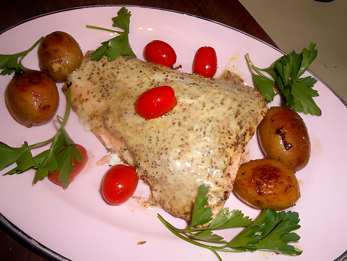 recette Filet de saumon a la moutarde de meaux