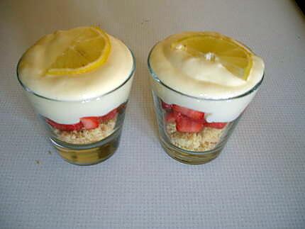 recette Tiramisu au citron et aux fraises