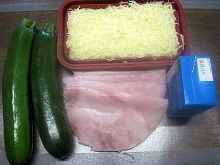 recette Courgettes au jambon gratinées.