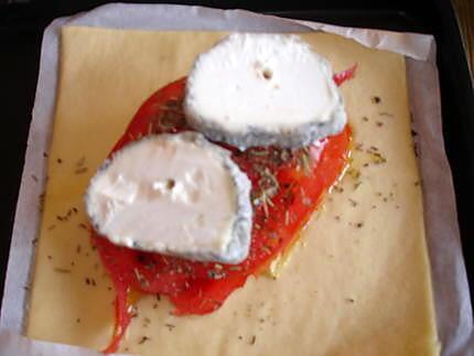 recette Feuilleté au chèvre et à la tomate