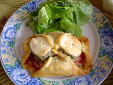 recette Feuilleté au chèvre et à la tomate