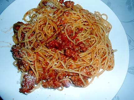 recette SPAGHETTI  SUGO MAIALE VITELLO  E  ORIGAN