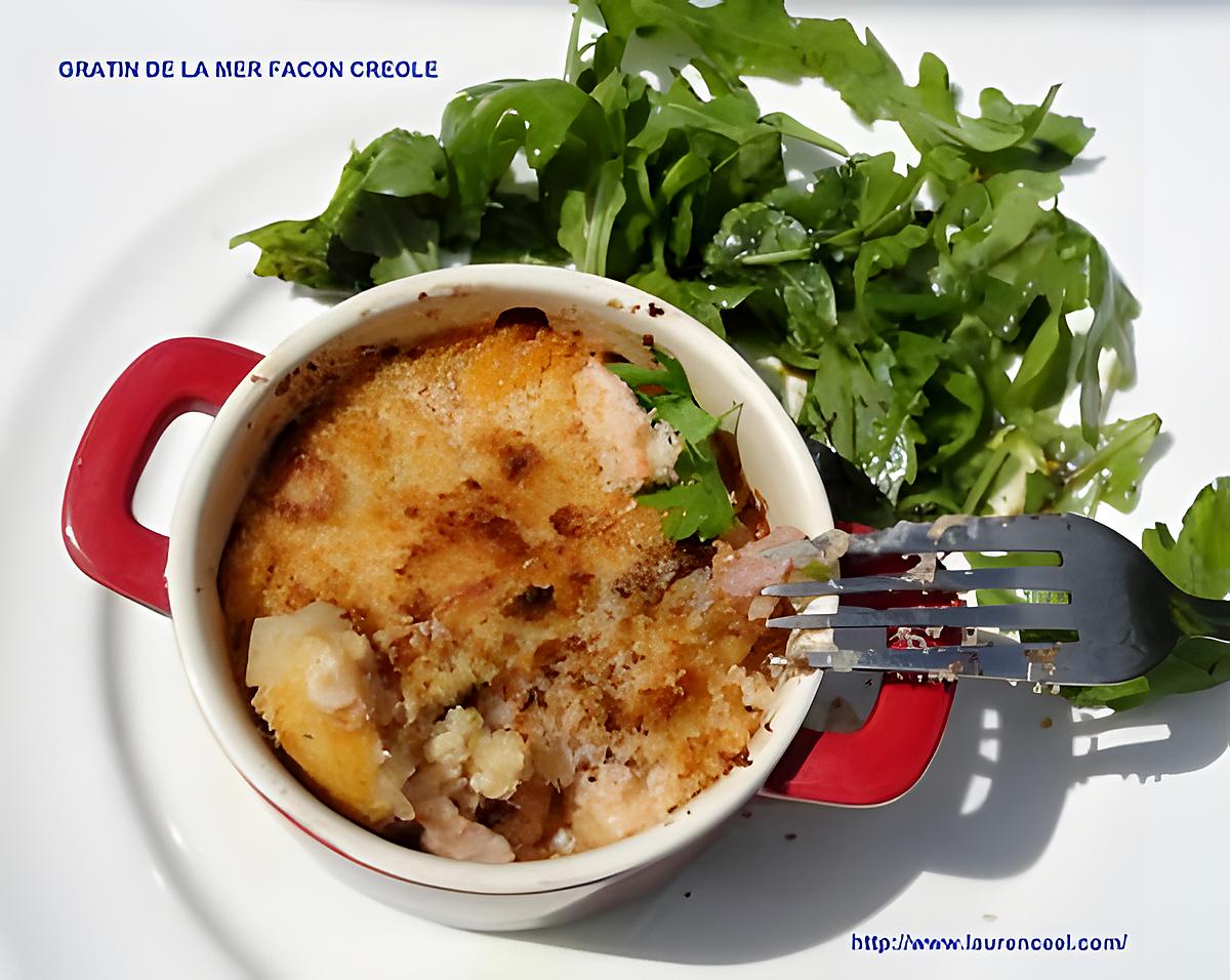 recette GRATIN DE LA MER FACON CREOLE