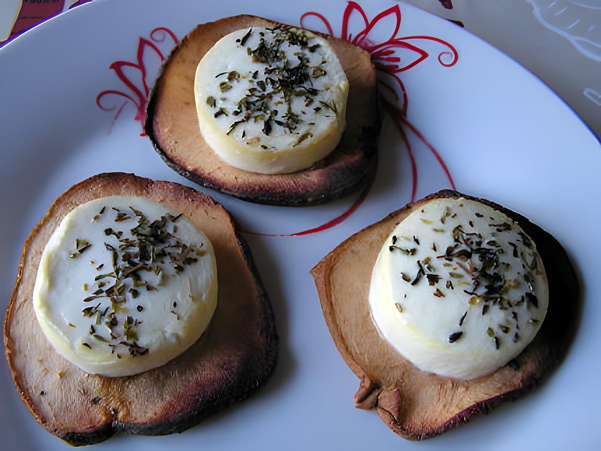 recette Chèvre chaud sur chips de pommes