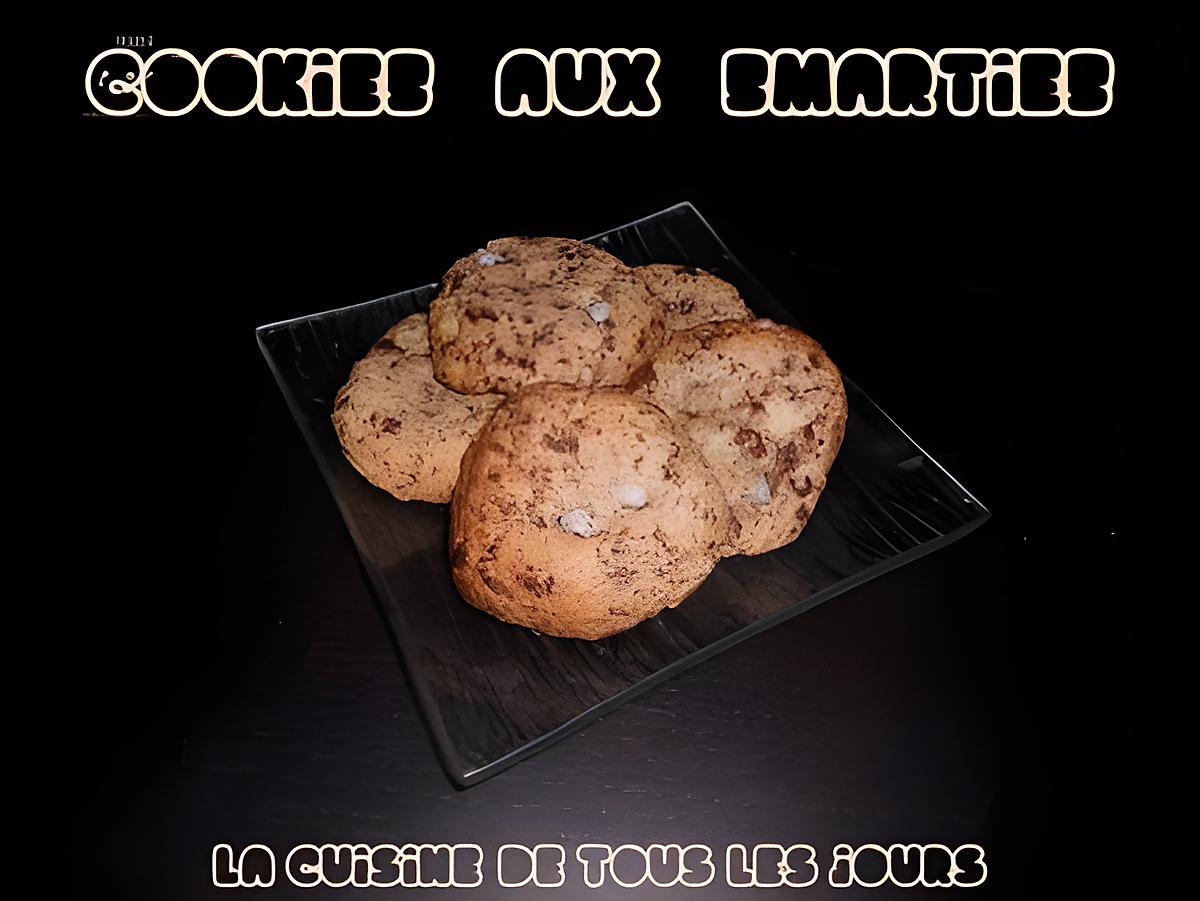 recette Cookies aux pépites de Chocolat et Smarties