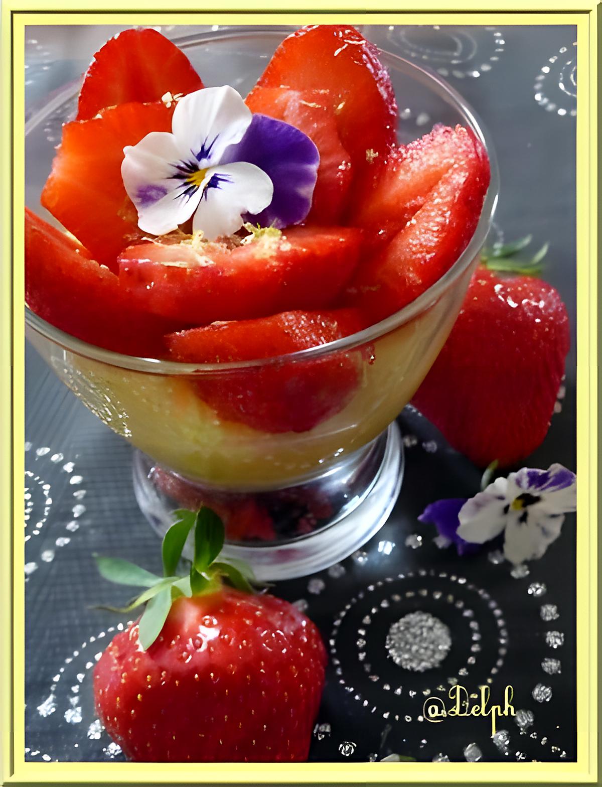 recette Tarte citron fraises en verrine