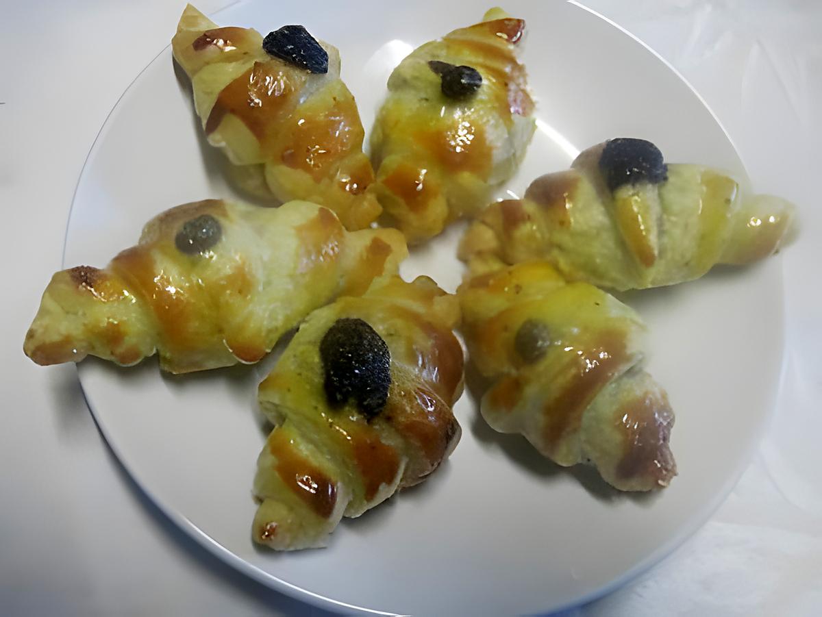 recette Mini petits croissants aux anchois.