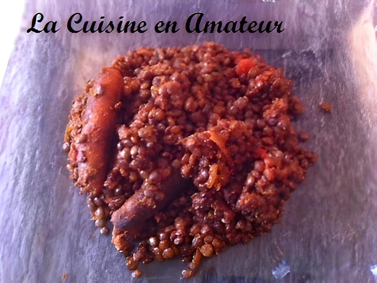 recette Lentilles aux merguez