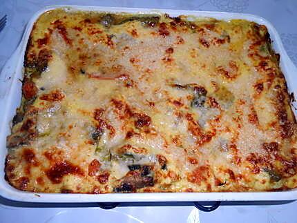 recette LASAGNE  AUX  LEGUMES  ET  AU  SAFRAN