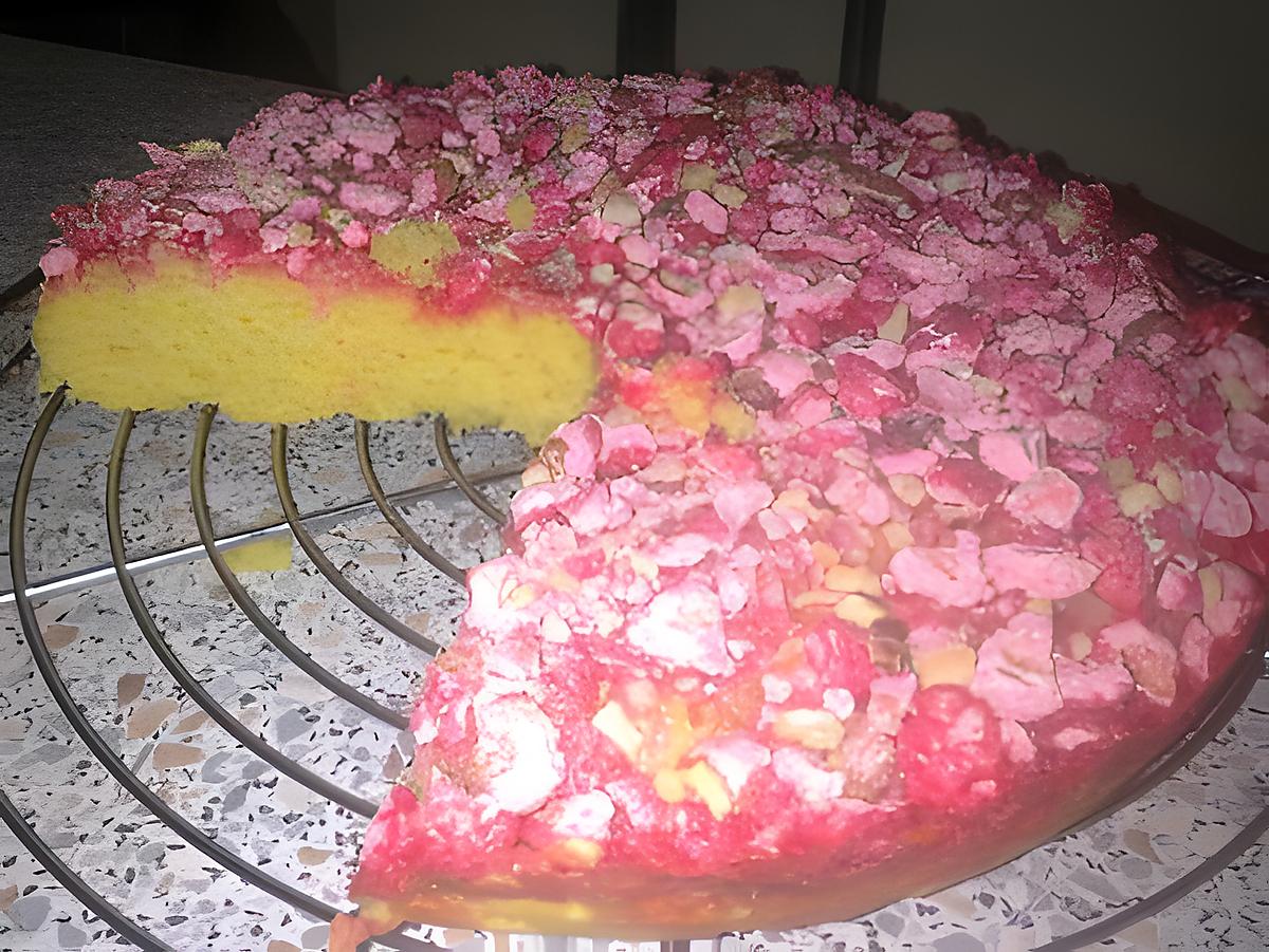 recette ~Tarte briochée aux pralines roses~