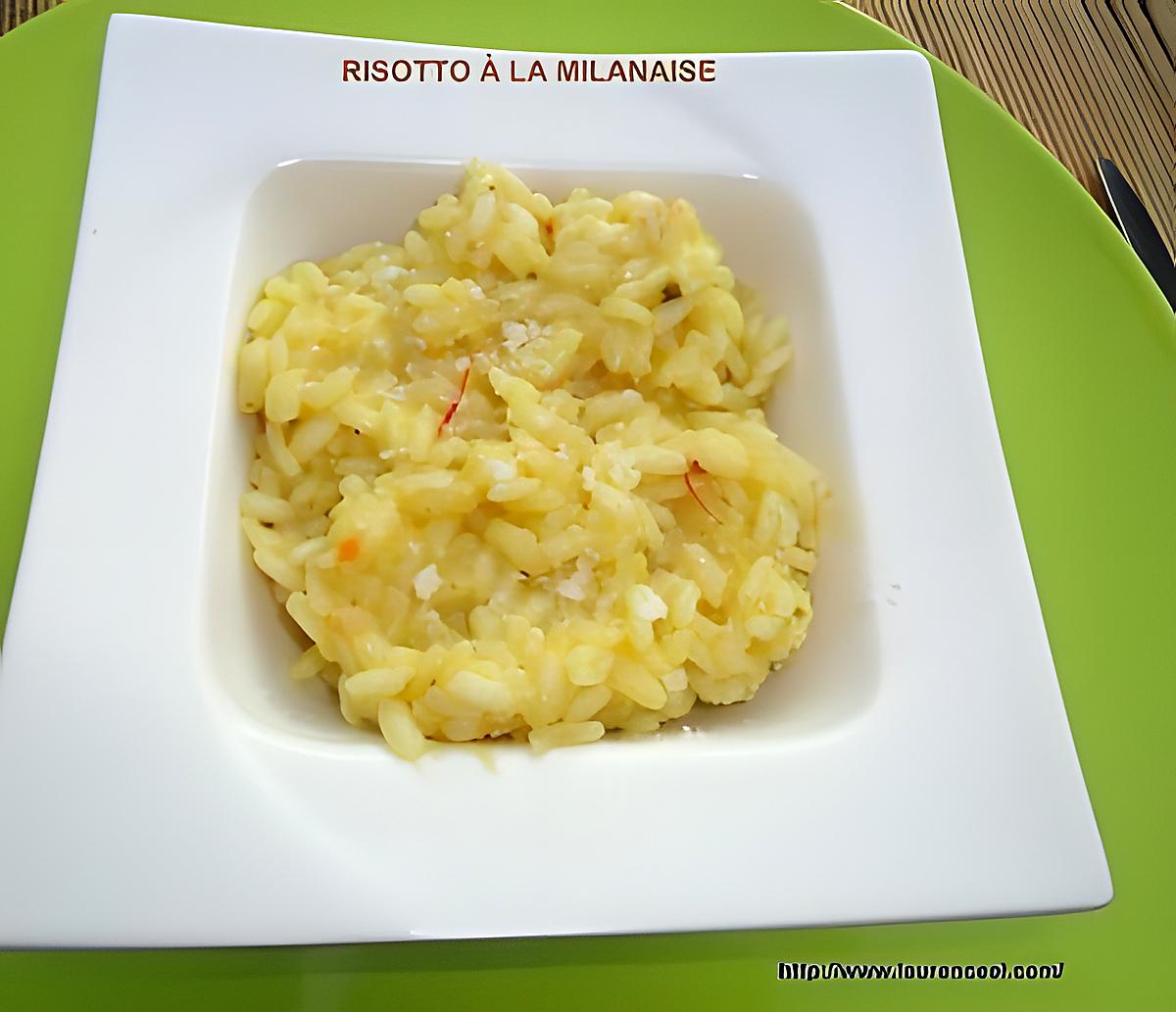 recette RISOTTO À LA MILANAISE