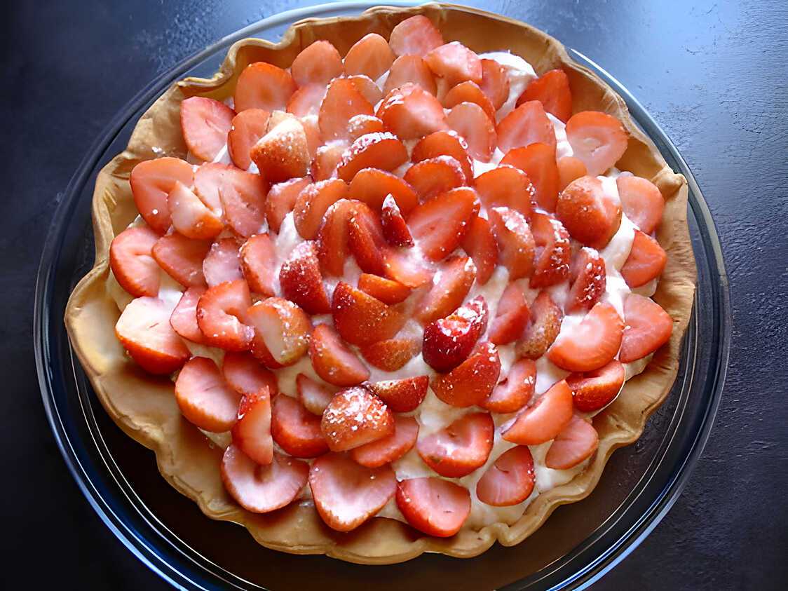 Recette de Tarte aux fraises par rosinette