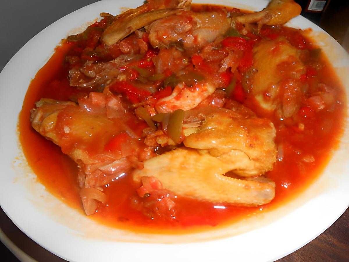 recette Poulet basquaise