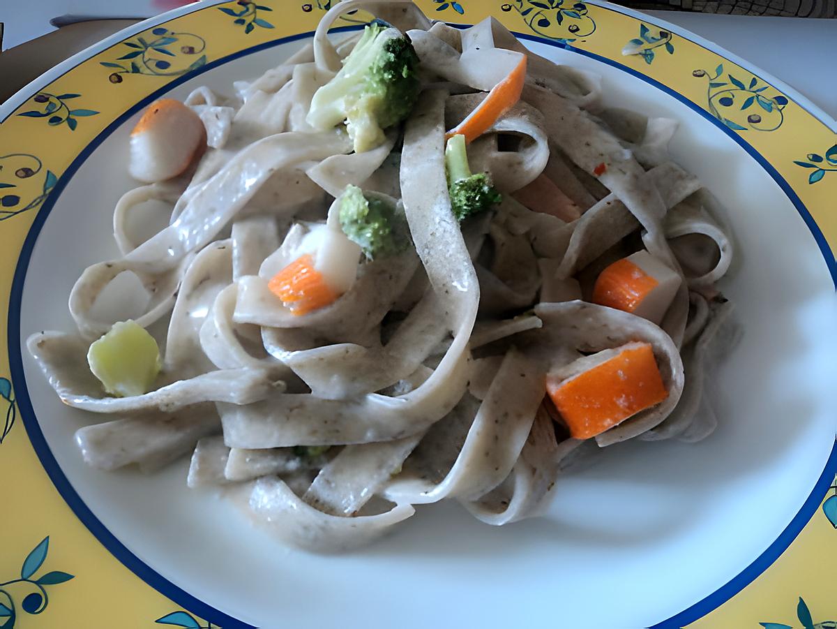 recette Tagliatelles au surimi et Brocolis