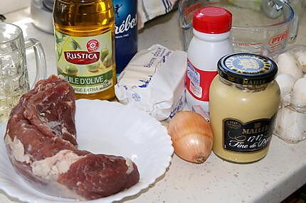 recette Filet mignon moutarde/crème