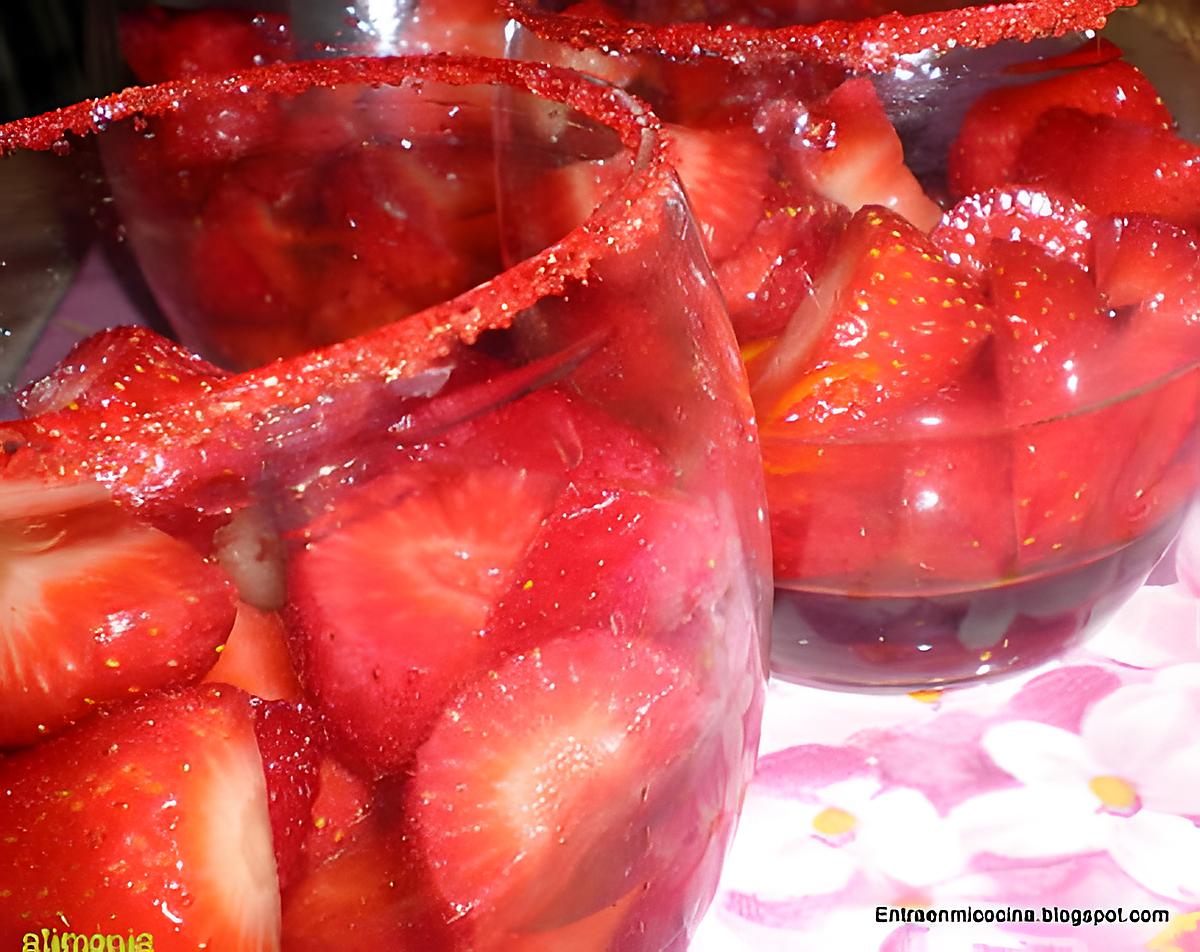 recette SOUPE DE FRAISES AU PARFUM  D'ORANGE